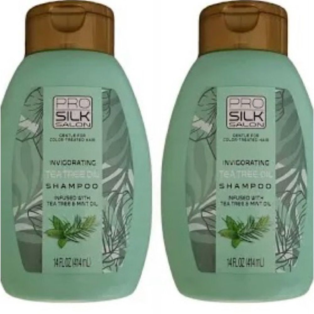 🛍️ 2 PACK Of Pro Silk Salon Invigorating Tea
Tree Oil Shampoo 14 fl oz💥